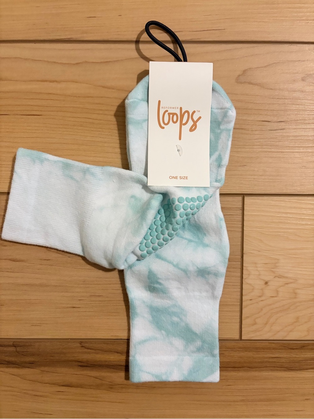 Loops Tie-Dye Gripper Socks in Mint - One Size
